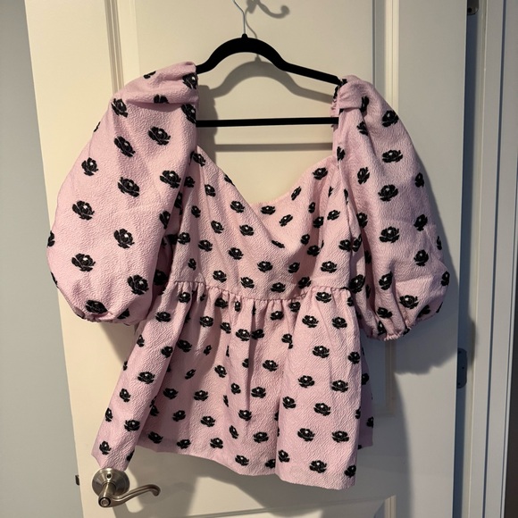 NWT Stine Goya Kinsley Peonies Floral Jaquard Top | XL - Picture 9 of 11